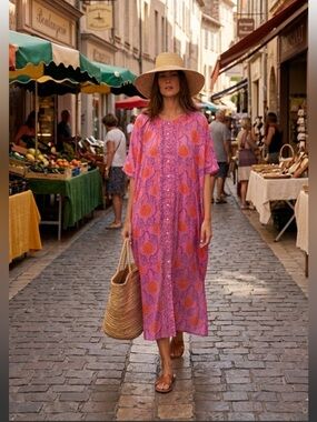 NWT Anthropologie Kaftan Maxi Dress Cover Up